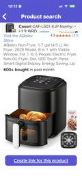 Air fryer   https://www.amazon.co.jp/dp/B0GXW1KN5B/?tag=rjdador70stor-22