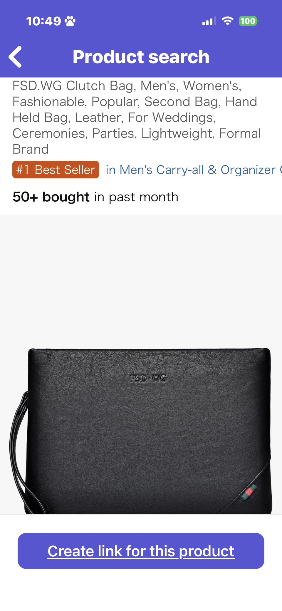Clutch bag   https://www.amazon.co.jp/dp/B07W22SHHS/?tag=rjdador70stor-22