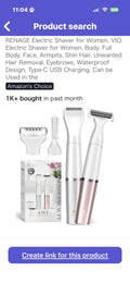 Electric shaver for women